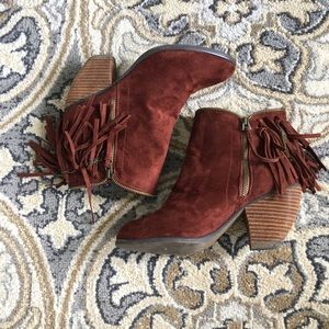 Not Rated Burgundy Ankle Boots